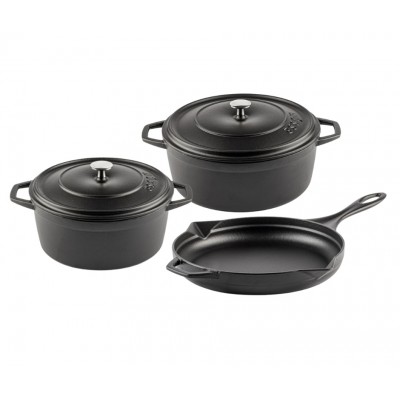 Valurautasetti 3 osasta Hosse, Black Onyx - Valurautasetti