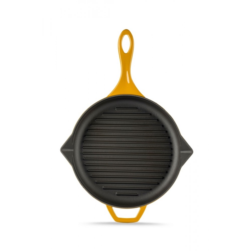 Emaloitu valurautainen grillipannu Hosse, Dijon, Ф24cm | Valurautainen grillipannu | Valurautapannu |
