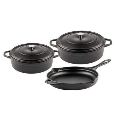 Valurautasetti 3 osasta Hosse, Black Onyx - Valurautasetti