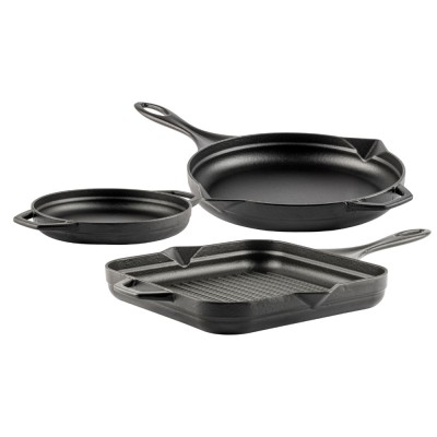 Valurautasetti 3 osasta Hosse, Black Onyx - Valurautasetti
