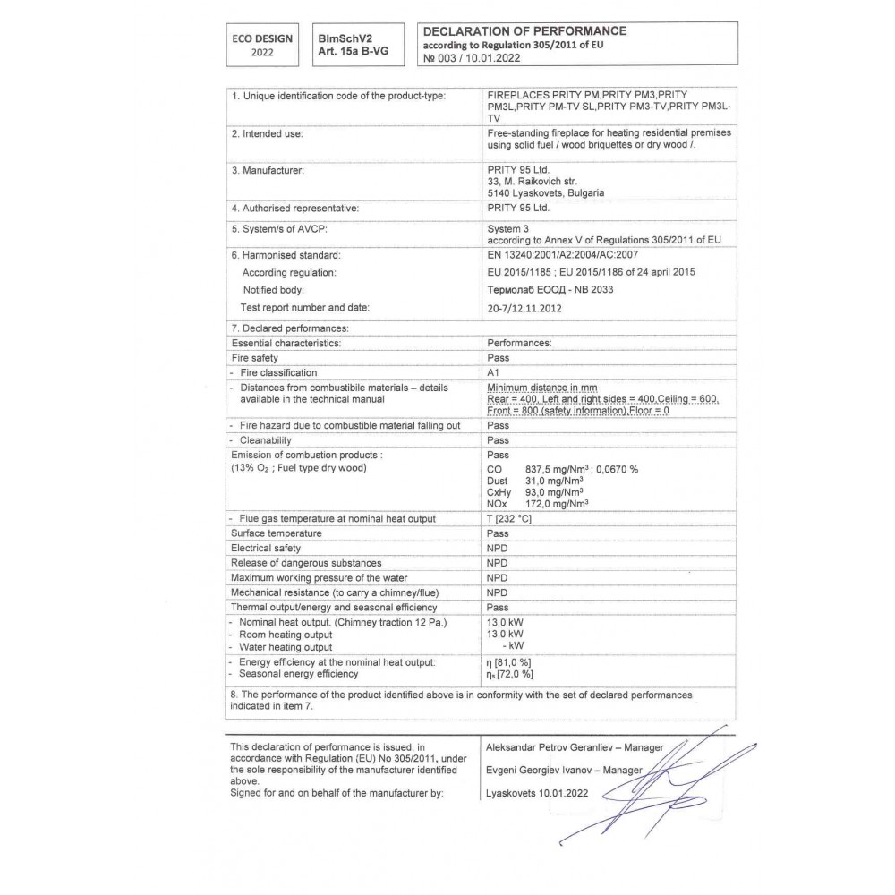 Kamiina Prity PM-TV SL, 13kW | Kamiinat / Valmistakat |  |
