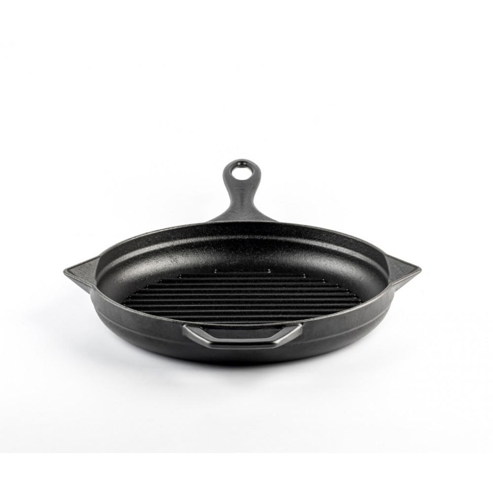 Emaloitu valurautainen grillipannu Hosse, Black Onyx, Ф24cm | Valurautainen grillipannu | Valurautapannu |