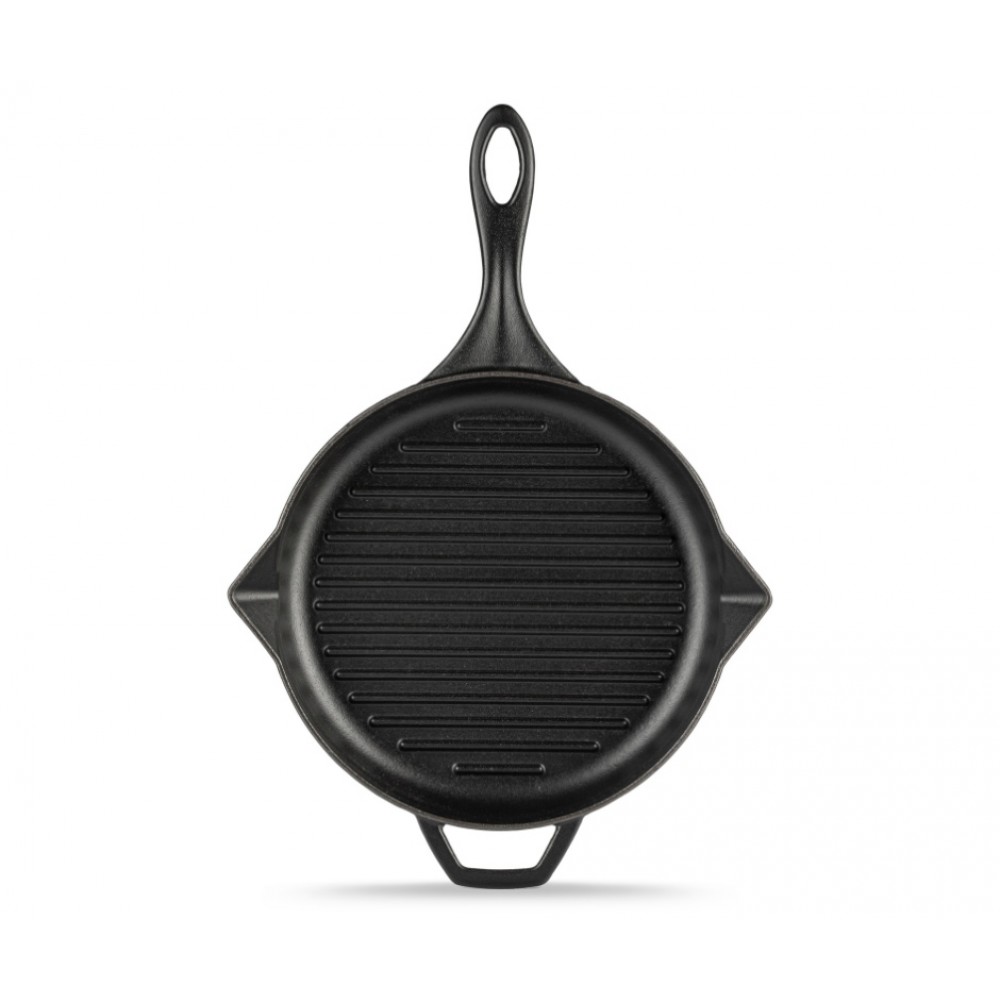 Emaloitu valurautainen grillipannu Hosse, Black Onyx, Ф28cm | Valurautainen grillipannu | Valurautapannu |