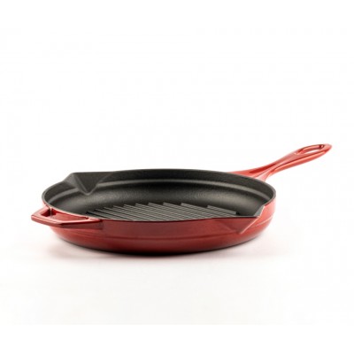 Emaloitu valurautainen grillipannu  Hosse, Rubin, Ф24cm - Valurautainen grillipannu