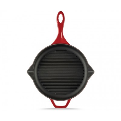 Emaloitu valurautainen grillipannu Hosse, Rubin, Ф28cm - Valurautainen grillipannu