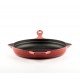 Emaloitu valurautainen grillipannu Hosse, Rubin, Ф28cm | Valurautainen grillipannu | Valurautapannu |