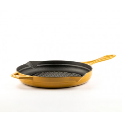 Emaloitu valurautainen grillipannu Hosse, Dijon, Ф24cm - Valurautainen grillipannu