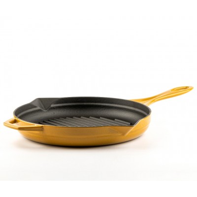 Emaloitu valurautainen grillipannu Hosse, Dijon, Ф28cm - Valurautainen grillipannu