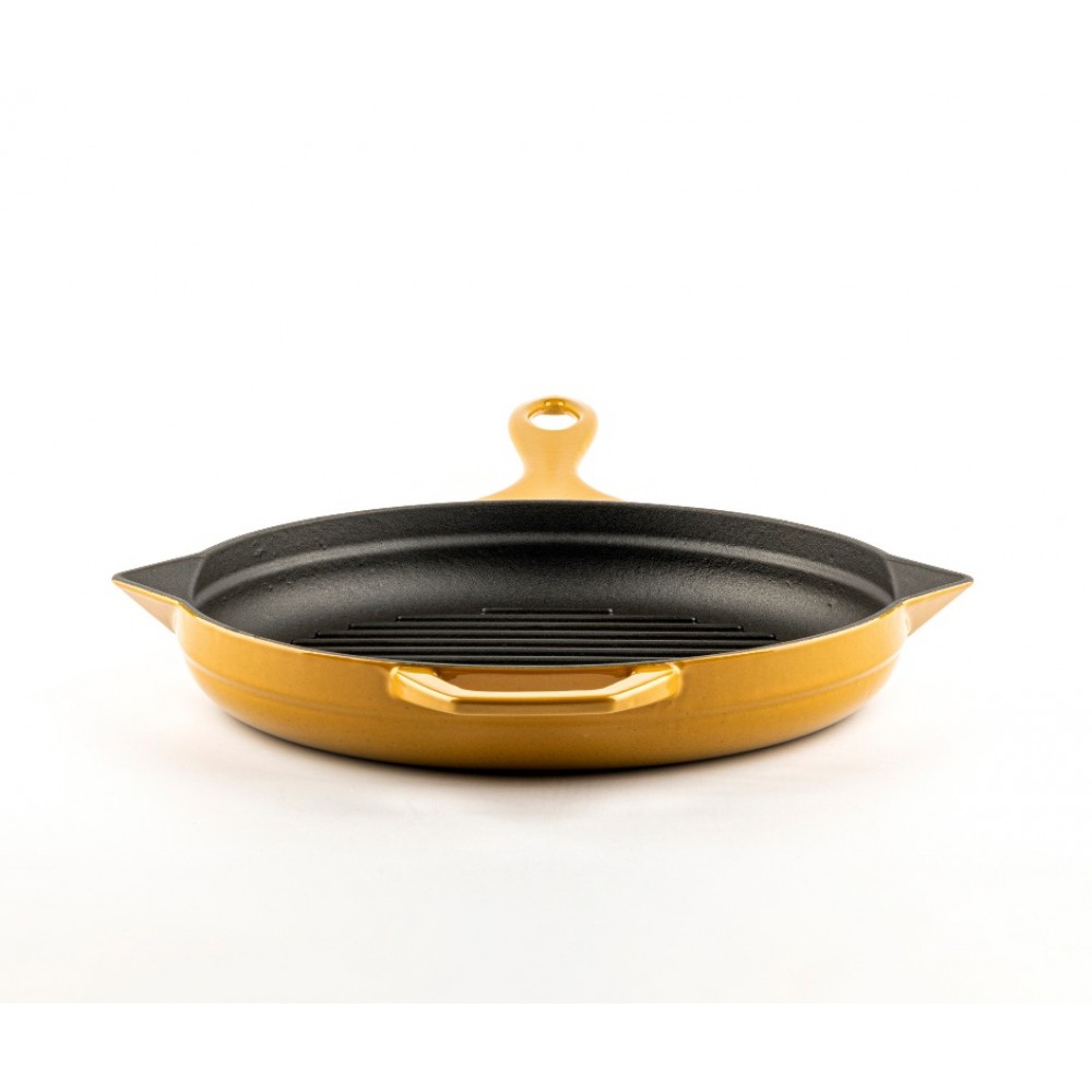 Emaloitu valurautainen grillipannu Hosse, Dijon, Ф28cm | Valurautainen grillipannu | Valurautapannu |
