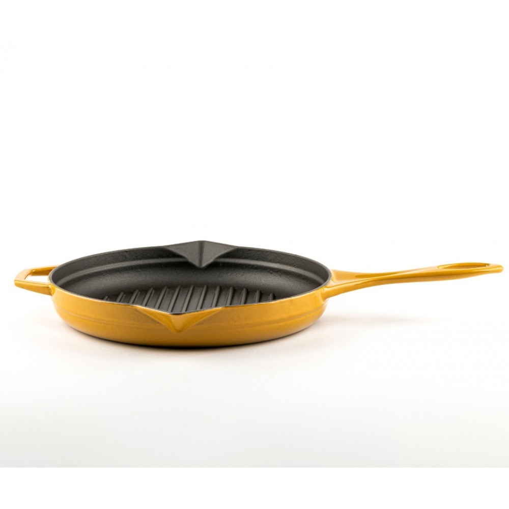 Emaloitu valurautainen grillipannu Hosse, Dijon, Ф28cm | Valurautainen grillipannu | Valurautapannu |