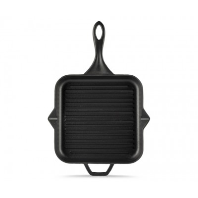 Emaloitu valurautainen grillipannu Hosse, Black Onyx, 28x28cm - Valurautainen grillipannu