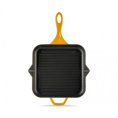 Emaloitu valurautainen grillipannu Hosse, Dijon, 28x28cm - Valurautainen grillipannu