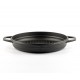 Emaloitu valurautainen grillipannu Hosse, Black Onyx, Ф22cm | Tasainen valurautapannu | Valurautapannu |