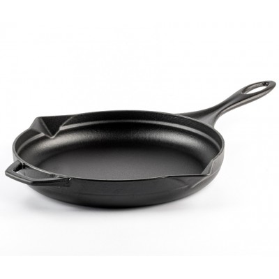 Emaloitu valurautapannu Hosse, Black Onyx, Ф28cm - Tasainen valurautapannu