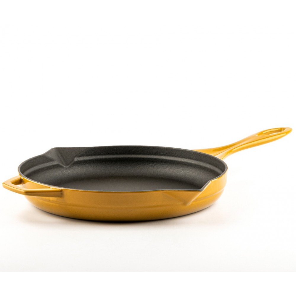 Emaloitu valurautapannu Hosse, Dijon, Ф28cm | Tasainen valurautapannu | Valurautapannu |