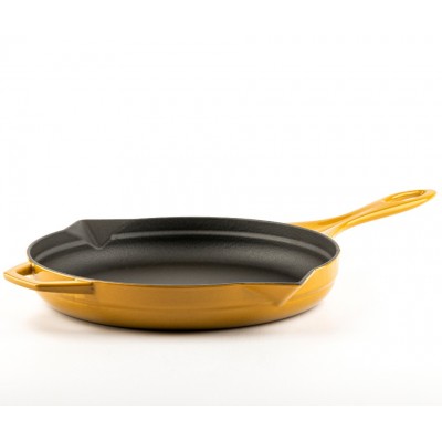 Emaloitu valurautapannu Hosse, Dijon, Ф28cm - Tasainen valurautapannu