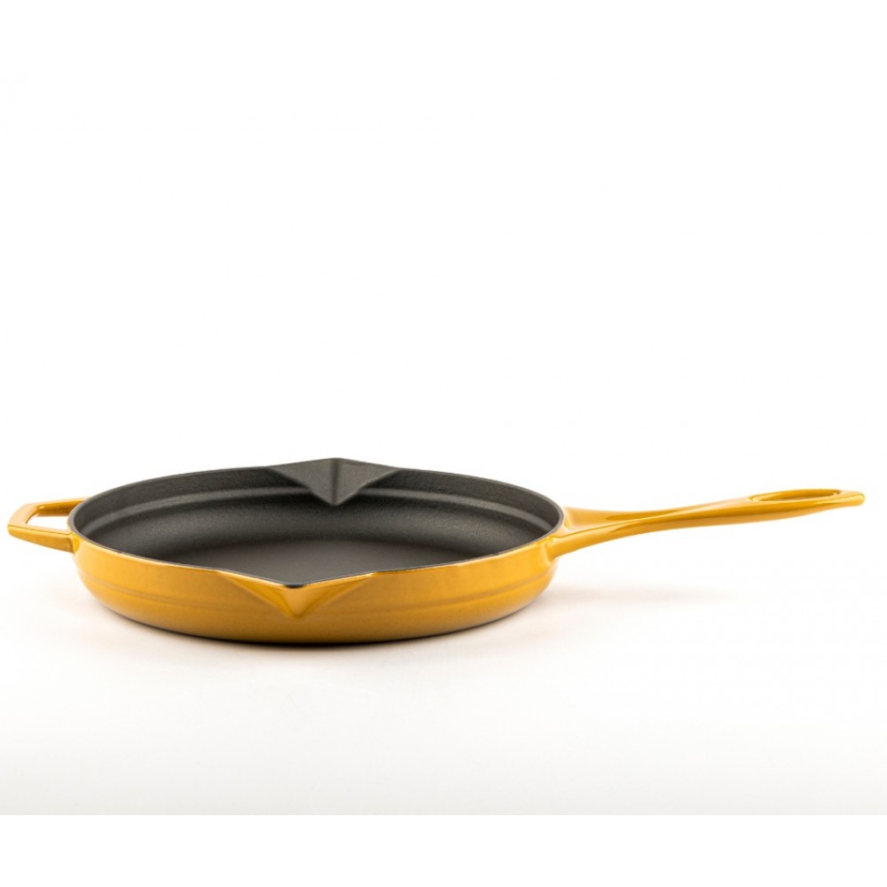 Emaloitu valurautapannu Hosse, Dijon, Ф28cm | Tasainen valurautapannu | Valurautapannu |