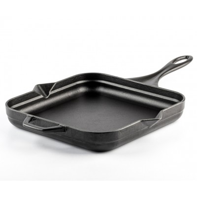 Emaloitu valurautapannu Hosse, Black Onyx, 28x28cm - Tasainen valurautapannu