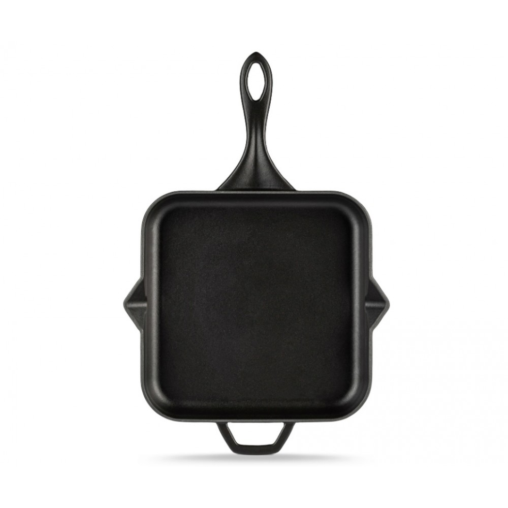 Emaloitu valurautapannu Hosse, Black Onyx, 28x28cm | Tasainen valurautapannu | Valurautapannu |