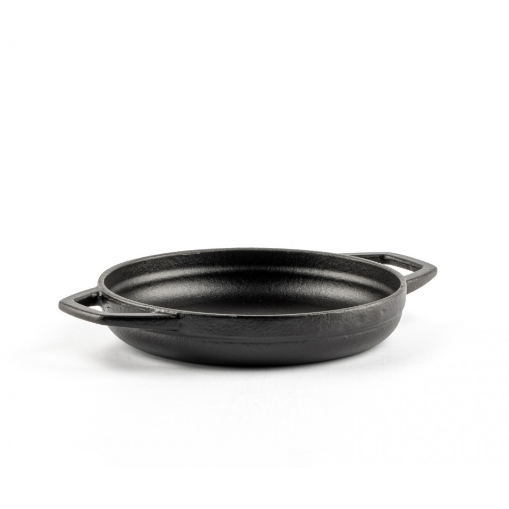 Emaloitu valurautapannu kahdella kahvalla Hosse, Black Onyx, Ф16cm | Tasainen valurautapannu | Valurautapannu |