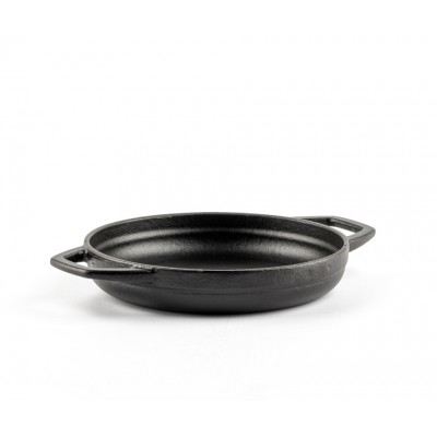 Emaloitu valurautapannu kahdella kahvalla Hosse, Black Onyx, Ф16cm - Tasainen valurautapannu
