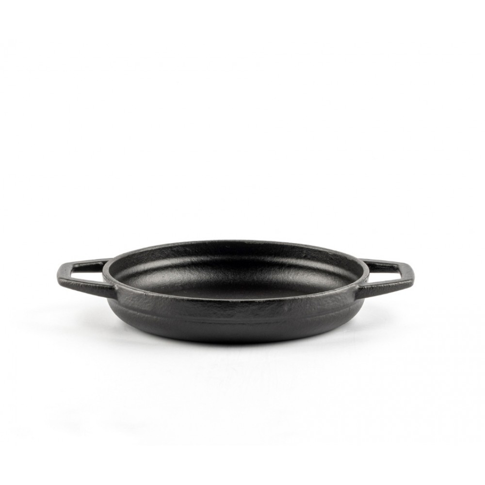 Emaloitu valurautapannu kahdella kahvalla Hosse, Black Onyx, Ф16cm | Tasainen valurautapannu | Valurautapannu |