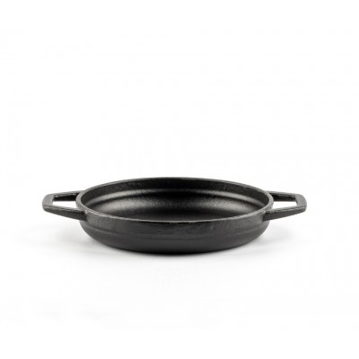 Emaloitu valurautapannu kahdella kahvalla Hosse, Black Onyx, Ф16cm - Tasainen valurautapannu