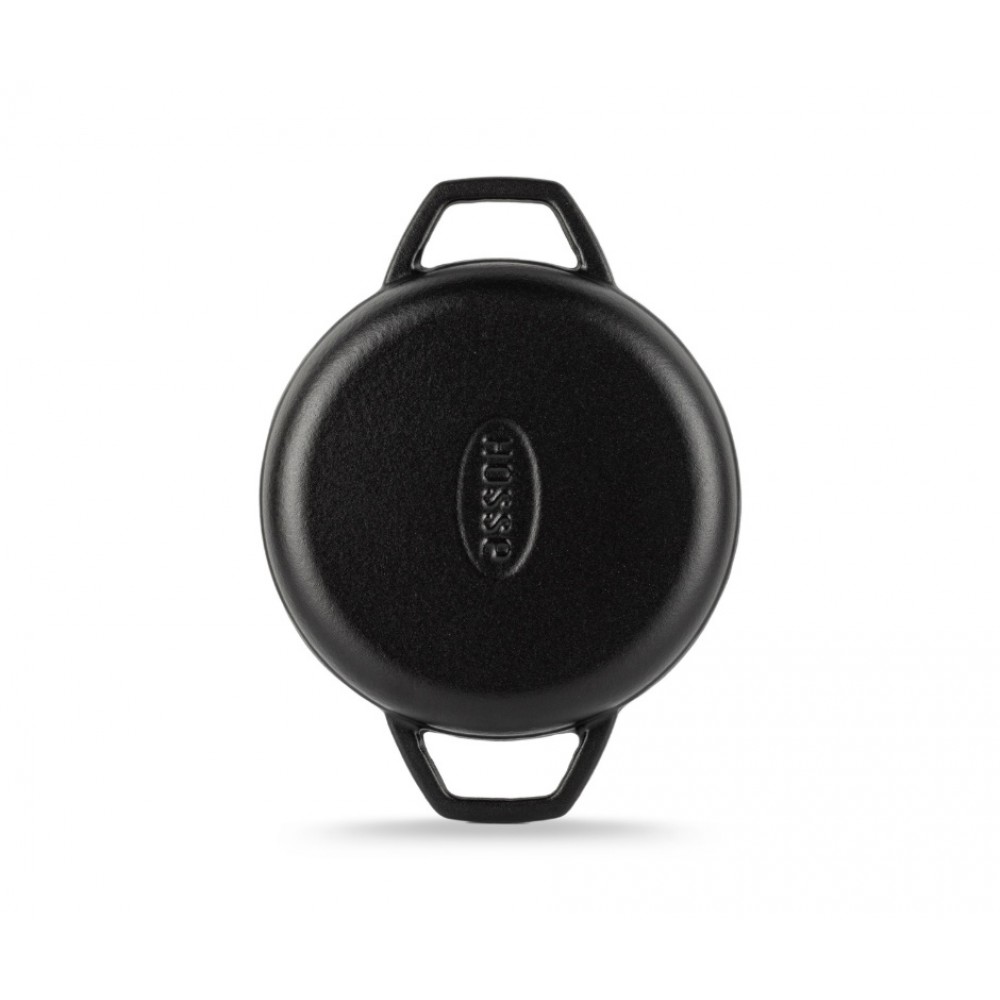 Emaloitu valurautapannu kahdella kahvalla Hosse, Black Onyx, Ф16cm | Tasainen valurautapannu | Valurautapannu |