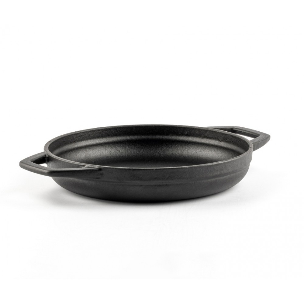 Emaloitu valurautapannu kahdella kahvalla Hosse, Black Onyx, Ф19cm | Tasainen valurautapannu | Valurautapannu |