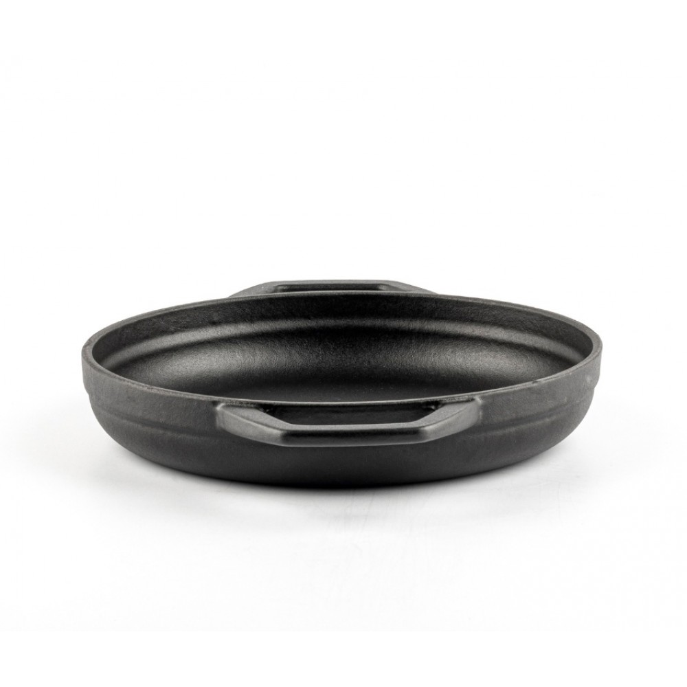 Emaloitu valurautapannu kahdella kahvalla Hosse, Black Onyx, Ф19cm | Tasainen valurautapannu | Valurautapannu |
