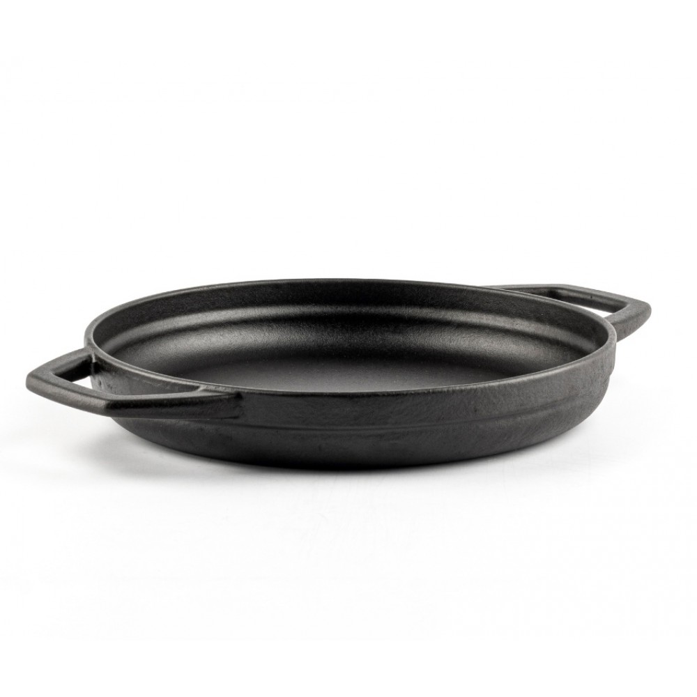 Emaloitu valurautapannu kahdella kahvalla Hosse, Black Onyx, Ф22cm | Tasainen valurautapannu | Valurautapannu |