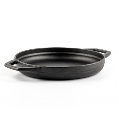 Emaloitu valurautapannu kahdella kahvalla Hosse, Black Onyx, Ф22cm - Tasainen valurautapannu