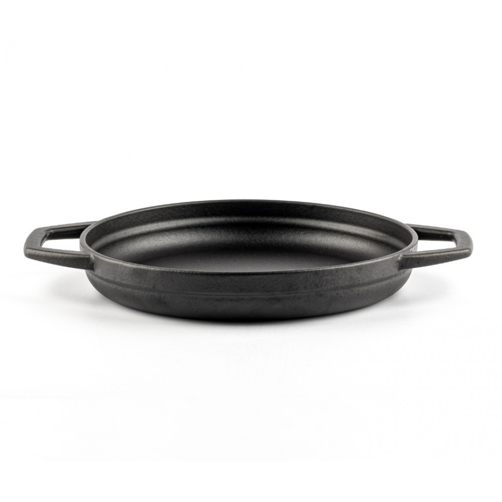 Emaloitu valurautapannu kahdella kahvalla Hosse, Black Onyx, Ф22cm | Tasainen valurautapannu | Valurautapannu |