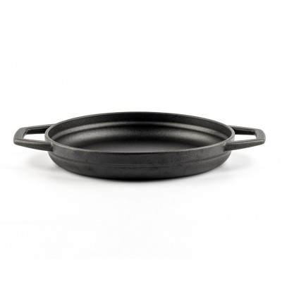 Emaloitu valurautapannu kahdella kahvalla Hosse, Black Onyx, Ф22cm - Tasainen valurautapannu