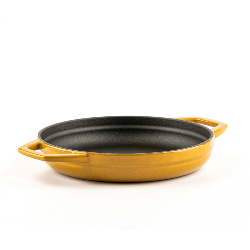 Emaloitu valurautapannu kahdella kahvalla Hosse, Dijon, Ф19cm