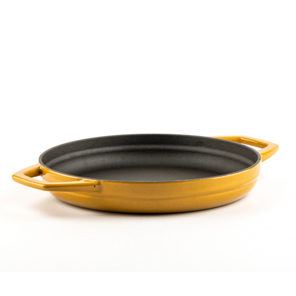 Emaloitu valurautapannu kahdella kahvalla Hosse, Dijon, Ф22cm
