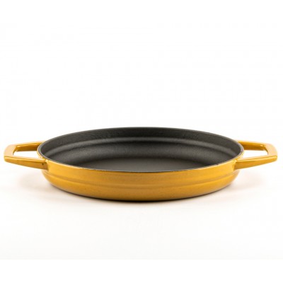 Emaloitu valurautapannu kahdella kahvalla Hosse, Dijon, Ф22cm - Tasainen valurautapannu