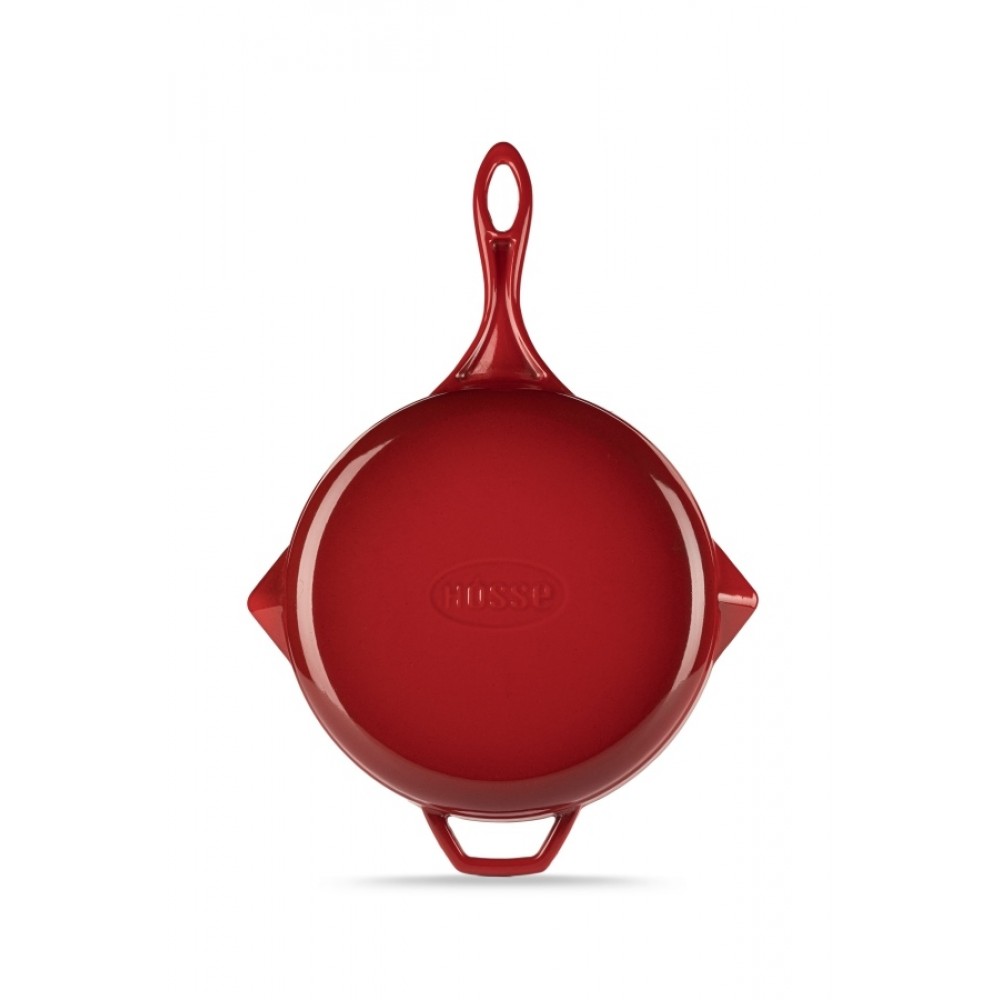 Emaloitu valurautainen grillipannu  Hosse, Rubin, Ф24cm | Valurautainen grillipannu | Valurautapannu |
