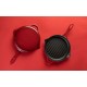 Emaloitu valurautainen grillipannu  Hosse, Rubin, Ф24cm | Valurautainen grillipannu | Valurautapannu |