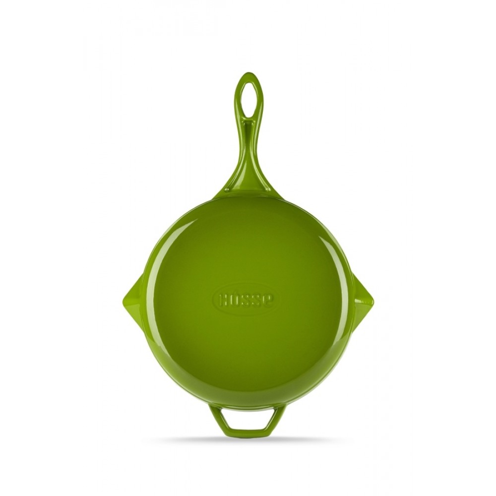 Emaloitu valurautainen grillipannu  Hosse, Bamboo, Ф24cm | Valurautainen grillipannu | Valurautapannu |
