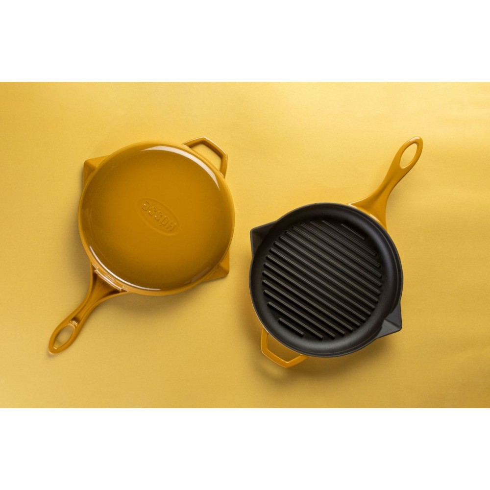 Emaloitu valurautainen grillipannu Hosse, Dijon, Ф28cm | Valurautainen grillipannu | Valurautapannu |