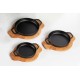 Emaloitu valurautapannu kahdella kahvalla Hosse, Black Onyx, Ф22cm | Tasainen valurautapannu | Valurautapannu |