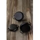 Emaloitu valurautapannu kahdella kahvalla Hosse, Black Onyx, Ф22cm | Tasainen valurautapannu | Valurautapannu |