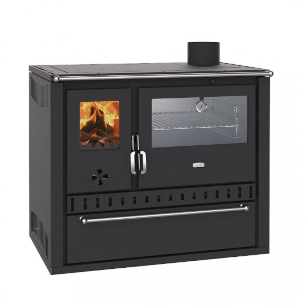 Vesikiertoinen puuhella Prity GT W10, ruostumattomasta teräksestä valmistettu uuni, teräsliesi ja laatikko, 9.6kW Vesikiertoinen puuhella Prity GT W10, ruostumattomasta teräksestä valmistettu uuni, teräsliesi ja laatikko, 9.6kW