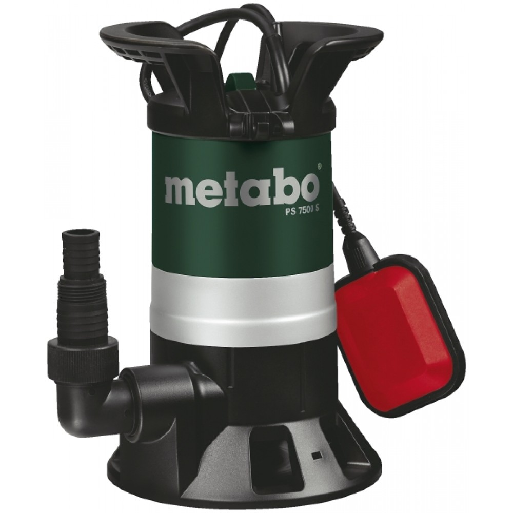 Tyhjennyspumppu puhtaalle ja likaiselle vedelle Metabo PS 7500 S, 1 1/4", teho 450 W, nostokorkeus 5 m | Uppopumppu | Vesipumppu |