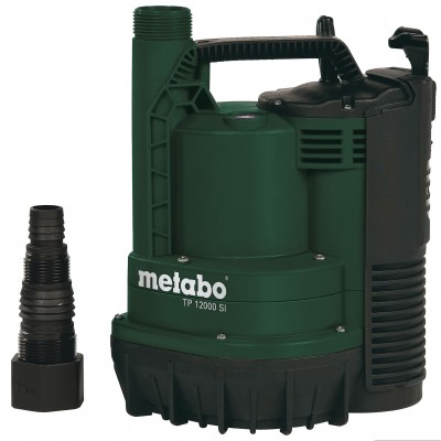 Uppopumppu puhtaalle vedelle Metabo TP 12000 SI, teho 600 W, virtaus 11 700 l/h, nostokorkeus 9 m - Vesipumppu