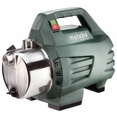 Puutarhapumppu puhtaalle vedelle Metabo P 4500 INOX, 1", teho 1300 W, virtaus 75 l/min (4500 l/h), nostokorkeus 48 m - Vesipumppu