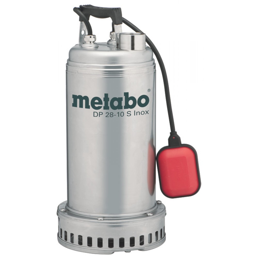 Yksivaiheinen viemäripumppu likaiselle vedelle Metabo DP 28-10 S Inox, teho 1850 W, virtaus 28 000 l/h, nostokorkeus 17 m | Puutarhan vesipumppu | Vesipumppu |