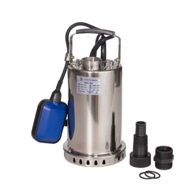 Tyhjennyspumppu ulkoisella uimurilla ja ruostumattomasta teräksestä valmistetulla kotelolla Electromash QDS-750C, teho 750 W, virtaus 200 l/min, nostokorkeus 11 m, ulostulo 1″ - Vesipumppu
