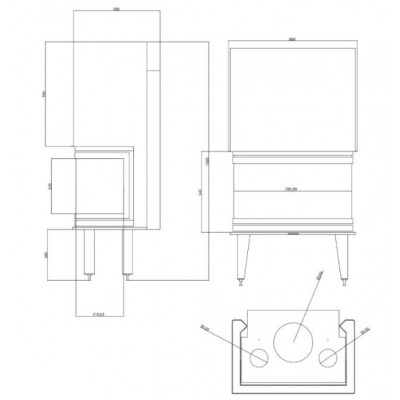 Takkasydän Balkan Energy ATS AIR PANORAMA 800, 16.04kW - Takkasydämet
